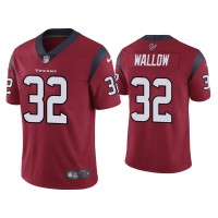 Men Houston Texans #32 Garret Wallow Vapor Limited Red Jersey