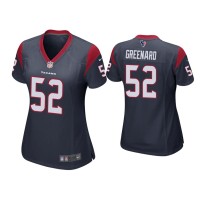 Women Houston Texans #52 Jonathan Greenard Navy Game Jersey