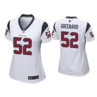 Women Houston Texans #52 Jonathan Greenard White Game Jersey