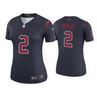 Women Houston Texans #2 Color Rush Legend Mark Ingram Navy Jersey