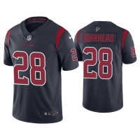 Men Houston Texans #28 Color Rush Limited Rex Burkhead Navy Jersey