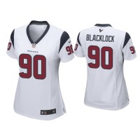Women Houston Texans #90 Ross Blacklock White Game Jersey