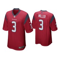 Men Houston Texans #3 Anthony Miller Red Game Jersey