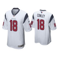 Men Houston Texans #18 Chris Conley White Game Jersey