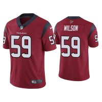 Men Houston Texans #59 Vapor Limited Eric Wilson Texans Red Jersey