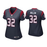 Women Houston Texans #32 Garret Wallow Navy Game Jersey