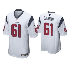 Men Houston Texans #61 Marcus Cannon White Game Jersey