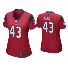 Women Houston Texans #43 Neville Hewitt Red Game Jersey