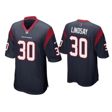 Men Houston Texans #30 Phillip Lindsay Navy Game Jersey
