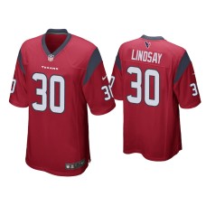 Men Houston Texans #30 Phillip Lindsay Red Game Jersey