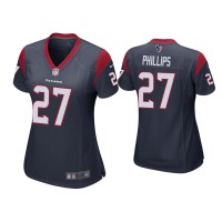 Women Houston Texans #27 Scottie Phillips Navy Game Jersey