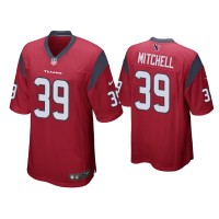 Men Houston Texans #39 Terrance Mitchell Red Game Jersey