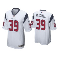 Men Houston Texans #39 Terrance Mitchell White Game Jersey